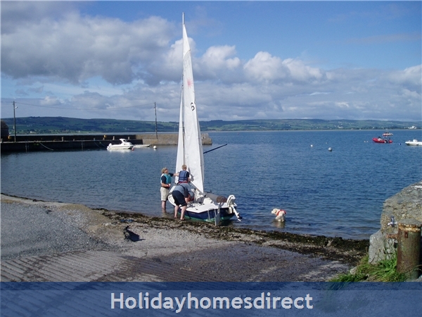 Sailing at Ballinacourty  Pier